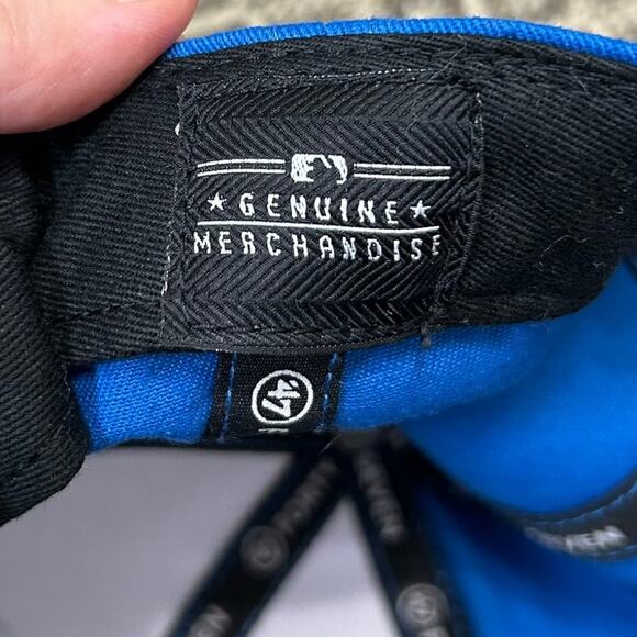 47 Brand Captain MLB Boston Red Sox JetBlue Flat Bill Cap NWT OSFA Blue Yellow - Picture 9 of 10